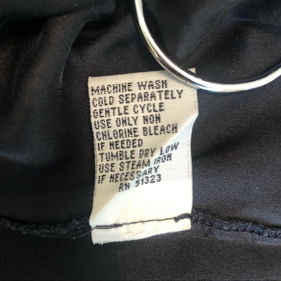 Black Silk Bathing Suit Cover Up Tank Sun Dress - Picture 7 of 7